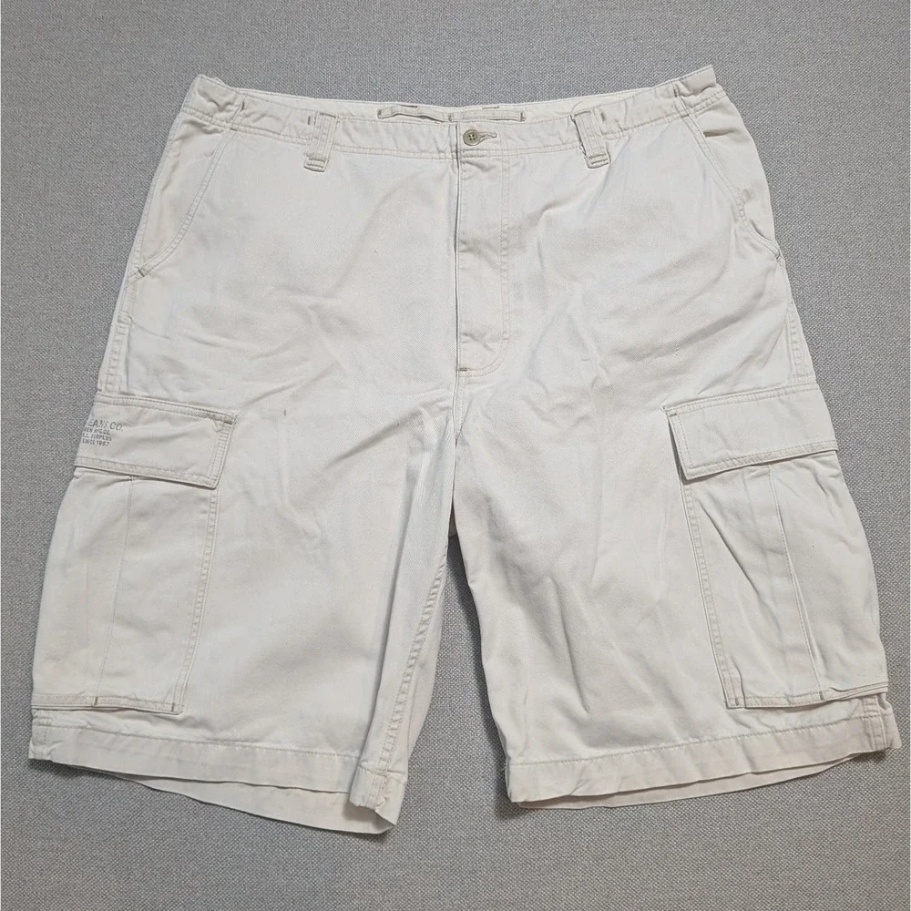 Polo Jeans Co. Ralph Lauren Men's Khaki Beige Cargo Shorts Size 42 Cotton Tan